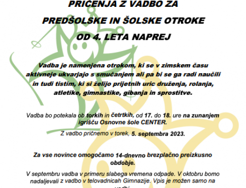 Začetek vadbe za otroke pri Alpski šoli