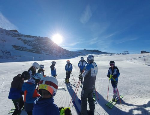Priprave na ledeniku Hintertux